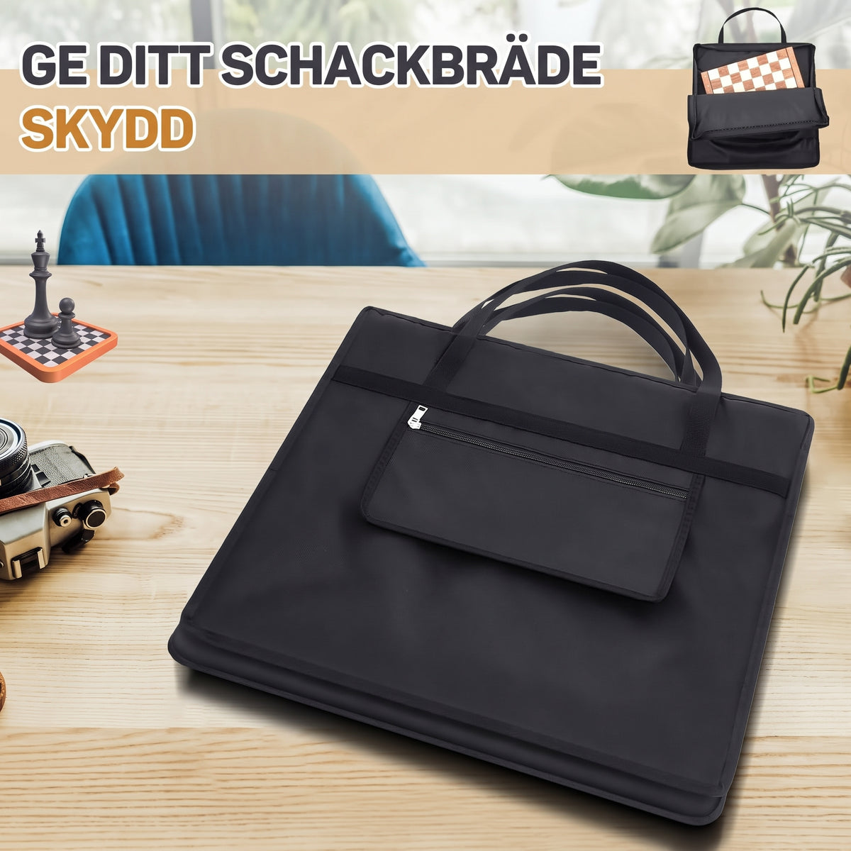 Bärväska för schackbräde